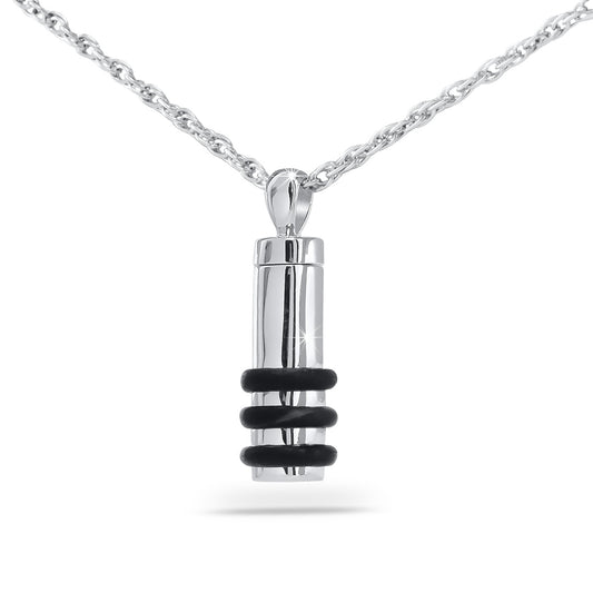 Cylinder Rings Ash Pendant Urn
